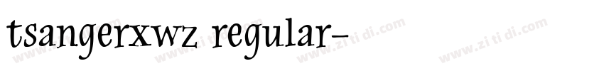 tsangerxwz regular字体转换